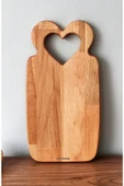 beysahome Kalbim Ahşap Kesme Tahtası, Sunum Tahtası, Ahşap Servis Tabağı, Ahşap Peynir Tabağı, Kayın Ağacı - 1