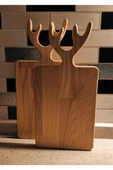 Cankurtaran Design Geyik 2'li Kesme Sunum Doğrama Tahtası, Peynir Tabağı, Servis Tahtası - 3