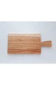 zz wooden Cilalı Tahta Saplı Ahşap Kesme Tahtası 16x35cm thumbnail 3