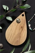 OPPİPO Damla Model Şarküteri Ve Peynir Sunum Tepsisi - El Yapımı, Doğal Ağaç - 1