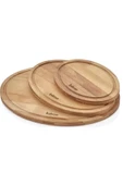 Taboo By Sinbo Tab-8182 Oval Kesme Sunum Tahtası 3'lü Set %10 Doğal 15 Mm - 1