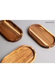 Woodman Orta Boy Ahşap Oval Sunum Tabağı thumbnail 2