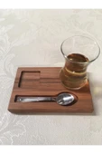 SepetteBiz Ahşap Çay Tabak Kahve Sunum Tabağı Ikramlık Bölmeli Doğal Kayın - 5