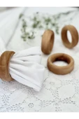 DECORİUM WOOD Ahşap Peçete Yüzüğü Halka 6'lı - 1