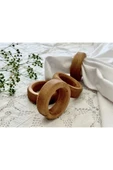 DECORİUM WOOD Ahşap Peçete Yüzüğü Halka 6'lı - 4