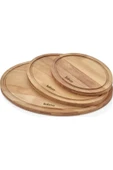 Taboo By Sinbo Tab-8182 Oval Kesme Sunum Tahtası 3'lü Set %10 Doğal 15 Mm - 2