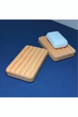 WOODVİVE Ahşap Oluklu Sabun Altlığı - Kayın B001 - 1
