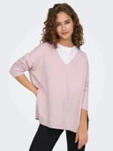 Only 15354092 V Yaka Kadin Triko - Pembe thumbnail 4