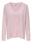 Only 15354092 V Yaka Kadin Triko - Pembe thumbnail 6