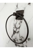 Egem Home Siyah Yapışkanlı Tuvalet Kağıtlık Halka Havluluk Askısı ve Fön Makinesi Askısı Seti Banyo Seti - 6