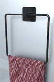 Egem Home Yapışkanlı Kare Havluluk Havlu Askısı ve Tuvalet Wc Kağıtlık Pratik Banyo 2'li Set - 3