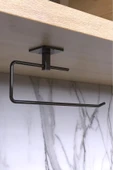Egem Home Yapışkanlı Siyah Uzun Havluluk Rulo Havluluk Kare Havluluk ve Wc Kağıtlık Seti - 3