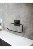 Egem Home Yapışkanlı Siyah Kare Açık Tuvalet Kağıtlık Wc Kağıtlık thumbnail 2