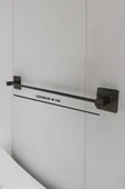 Egem Home Yapışkanlı Siyah Kare Uzun Havluluk Havlu Askısı - 4