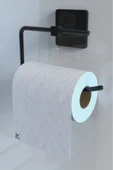 Egem Home Yapışkanlı 4'lü Siyah Uzun Havluluk Rulo Havluluk Wc Tuvalet Kağıtlık Yuvarlak Havluluk Seti - 5