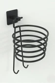 Egem Home Siyah Fön Makinası Askısı Saç Kurutma Makinesi Tutacağı Yapışkanlı thumbnail 1