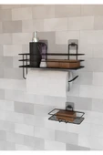 Egem Home Güçlü Yapışkanlı Banyo Rafı Kağıt Havlu Tutacağı Ve Metal Sabunluk Set Düzenleyici thumbnail 4