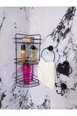 Egem Home Yapışkanlı 3 Katlı Banyo Köşeliği,yuvarlak Havluluk,tuvalet Kağıtlığı, Bornozluk thumbnail 1