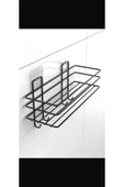 LinkaHome Metal Kancalı Tek Katlı Banyo Rafı - 1