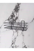 KapKacakAl Siyah Yapışkanlı  Çok Amaçlı Banyo Düzenleyici Rafı Duş Organizeri Mutfak Rafı thumbnail 1