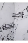 Egem Home Yapışkanlı Kancalı 2 Adet Banyo Rafı Duş Başlığı Duş Seti thumbnail 3