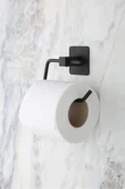 Egem Home Yapışkanlı Kare Havluluk Havlu Askısı ve Tuvalet Wc Kağıtlık Pratik Banyo 2'li Set - 2
