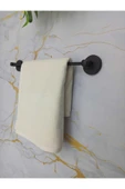 Egem Home Yapışkanlı Banyo Aksesuar Seti, 3 Katlı Eko Şampuanlık Uzun Havluluk, Tuvalet Kağıtlığı, Bornozluk - 2