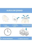 Egem Home Güçlü Kendinden Yapışkanlı Kancalar Köşe Rafı Banyo Rafı Duş Rafı Kancası, Su Geçirmez Askı 4 ADET - 6