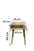 RMD SHOP Plak Ve Pikap Sehpası Ahşap Ayaklı - 3