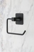 Egem Home Yapışkanlı Siyah Tuvalet Kağıdı Tutacağı/tuvalet Wc Kağıtlık - 2