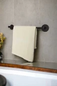 Egem Home Banyo Aksesuar Seti, Siyah, Düz Havluluk, K. Tuvalet Kağıtlığı, Bornozluk - Mat Siyah - 3