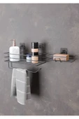 Egem Home Güçlü Yapışkanlı Banyo Rafı Kağıt Havlu Tutacağı Ve Metal Sabunluk Set Düzenleyici thumbnail 3