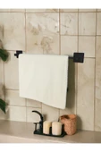 Egem Home Yapışkanlı Siyah Kare Uzun Havluluk Havlu Askısı - 3