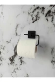 Egem Home Yapışkanlı Siyah Kare Açık Tuvalet Kağıtlık Wc Kağıtlık thumbnail 7