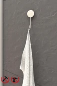 Egem Home Krom Tekli Kancalı Askılık Banyo ve Mutfak Askısı İster Yapıştır İster Montajla - 1