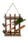 RMD SHOP Ahşap Duvar Askılı Şişelik-şaraplık Standı Rafı - 5