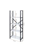 RMD SHOP LONDON 5 Raflı Metal Ayaklı Dekoratif Kitaplık - 5