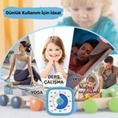 NPO Mutfak,Ders,Yemek için 60dk Analog Alarm Zamanlayıcı,Pomodoro Öğrenci Motivasyon Saati - 6