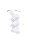 RMD SHOP Dekoratif Mini Masa Üstü Kitaplık Beyaz - 4