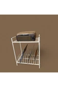 RMD SHOP Iron Plak Ve Pikap Sehpası Beyaz - 2