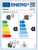 Matador 205/55R16 91H MP93 Nordicca Oto Kış Lastiği (Üretim Yılı: 2025) - 2