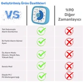 NPO Mutfak,Ders,Yemek için 60dk Analog Alarm Zamanlayıcı,Pomodoro Öğrenci Motivasyon Saati - 5