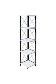 RMD SHOP Köşe Kitaplık Ve Aksesuar Rafı Metal Ayaklı Beyaz - 5