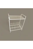 RMD SHOP Iron Plak Ve Pikap Sehpası Beyaz - 4