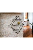 RMD SHOP Dekoratif Metal Duvar Askılı Raf-Banyo Rafı-Kitaplık - 3