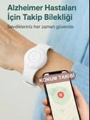 Gözcü Mobil Takip Bilekliği Android Ios Destekli Gps Konum Takibi Alzheimer Çocuk Yaşlı Geçmişe Dönük Takip Cihazı Saati Bileklik Beyaz 23CM (5-10 Dakika Aralıklı Sinyal Alır) - 4