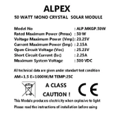 50 WATT MONOKRİSTAL GÜNEŞ PANELİ thumbnail 2