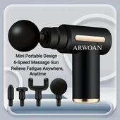 ARWOAN Mini Masaj Tabancası 6 Kademeli Derin Doku Kas Masaj Cihazı, Sessiz ve Taşınabilir thumbnail 2