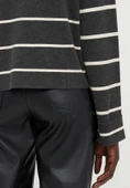 Only 15350243 Cizgili Kadin Sweat - Antrasit Cizgili - 6