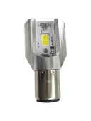 Motosiklet BA20D Dc 12-60 V 12 W 6500K Cob LED Uzun / Kısa Işık Far Ampul Beyaz (Bosch Tipi) thumbnail 6